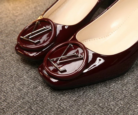LV Shallow mouth Block heel Shoes Women--023